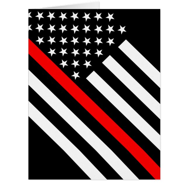 La ligne rouge mince drapeau noir et blanc des USA (Devant)