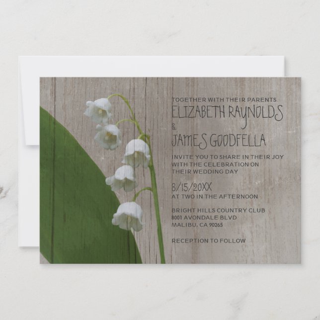 La Lily russe des invitations aux mariages de la v (Devant)