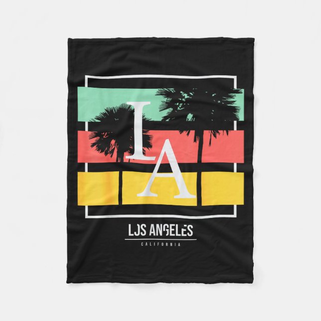 La Los Angeles California  Fleece Blanket (Front)