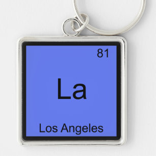 La - Los Angeles City Chemistry Element Symbol Tee Keychain
