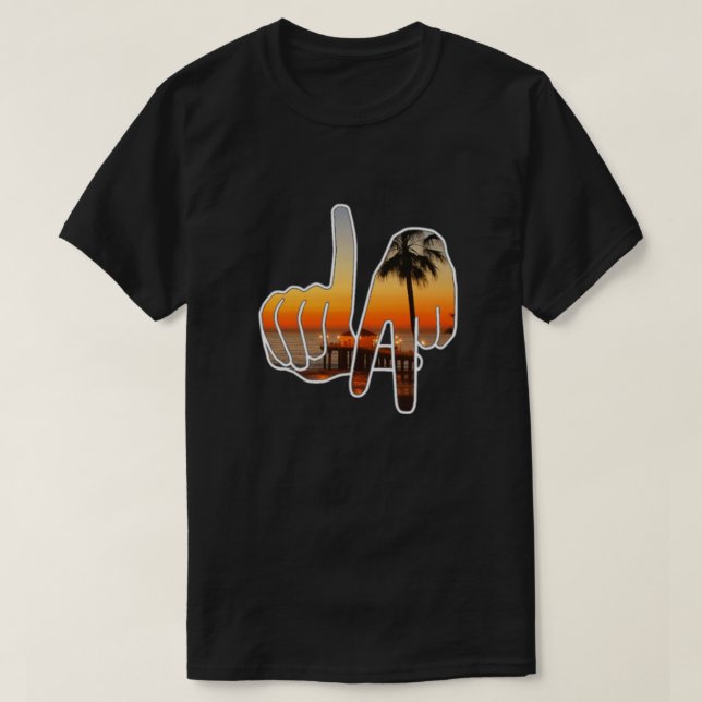 LA Los Angeles Hand Sign T-Shirt (Design Front)