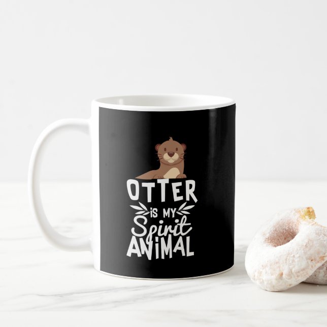 La loutre mignonne est ma tasse animale drôle (Avec donut)