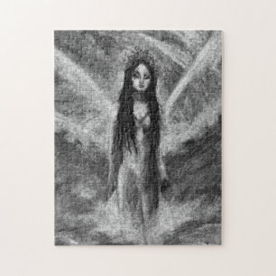 La Luna Dark Angel Fairy Original Art Puzzle