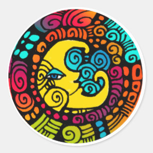 La Luna / Moon whimsical sticker sheet