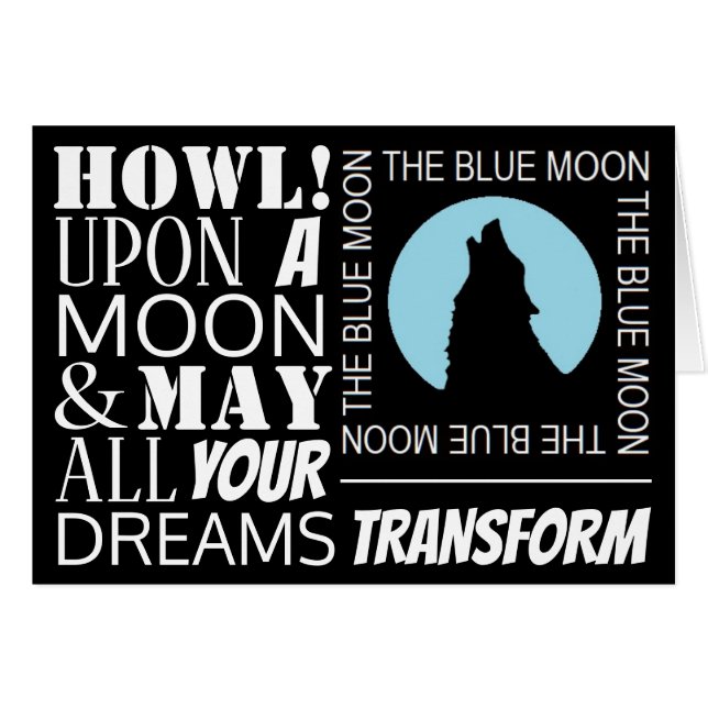 La Lune Bleue, Carte Halloween (Devant horizontal)