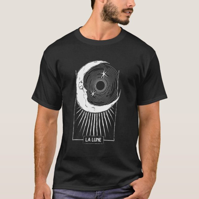 La Lune The Moon Tarot Cards Men Women T-Shirt (Front)