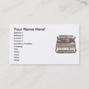 la machine à écrire - carte de visite