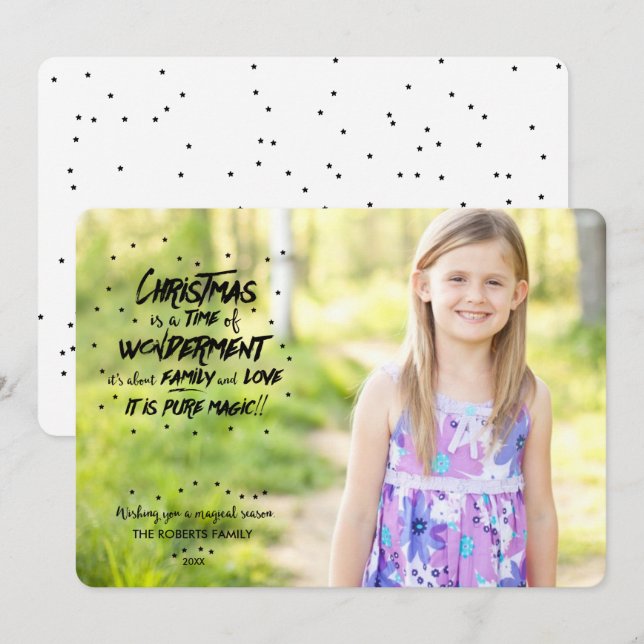 La magie de la carte de Noël (Devant / Derrière)