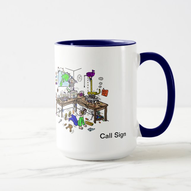 La maison brasse Funny Ham Radio Shack Mug (Droite)