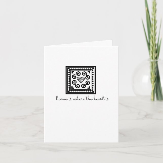 La maison est là où le coeur est | Carte inspirée  (Devant)