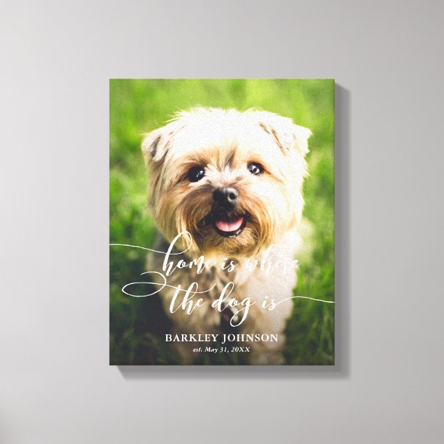 La maison est où le chien est une toile photo pers (Recto)