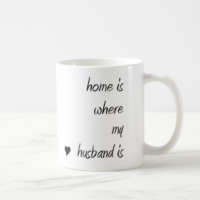 La maison est où mon mari est tasse (Droite)