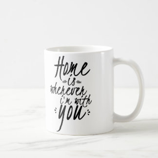 La maison est partout où je suis avec vous tasse