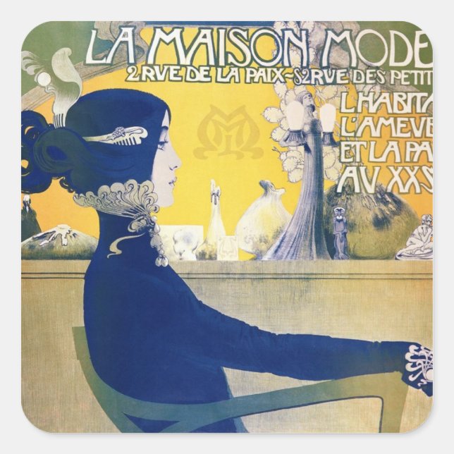 La Maison Moderne, c.1902 Square Sticker (Front)