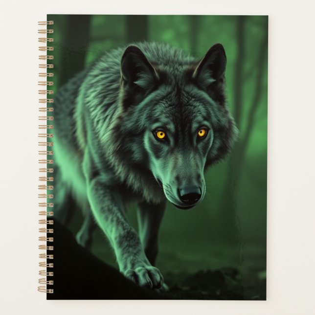 "La Majesté du Sauvage : l'Alpha dans la forêt" (Devant)