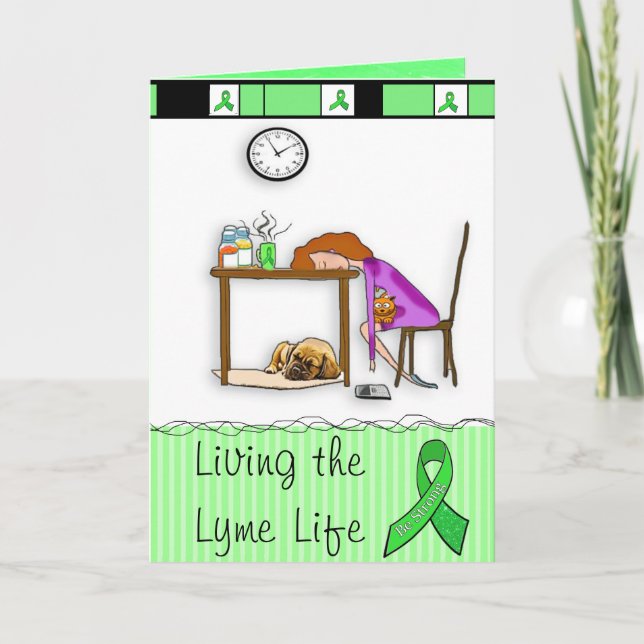 La maladie de Lyme "pensant à vous" carte de (Devant)