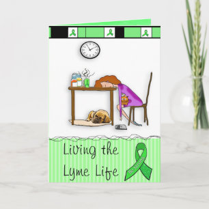 La maladie de Lyme "pensant à vous" carte de