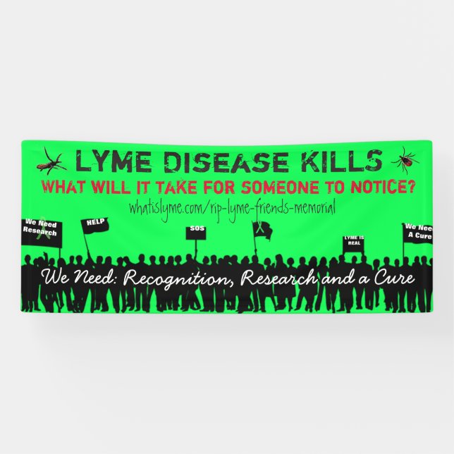 La maladie de Lyme tue la banderole des signes de  (Horizontal)