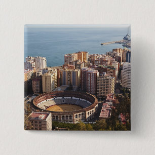 La Malagueta Bullring And Port 2 Inch Square Button