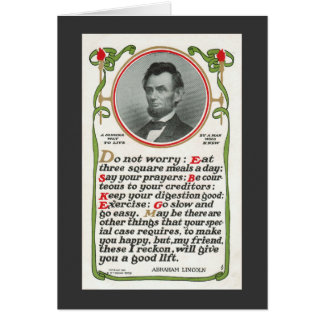 La manière raisonnable de Lincoln de vivre carte