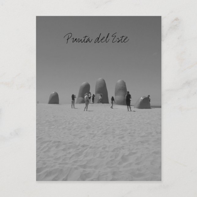 la mano punta black and white postcard (Front)