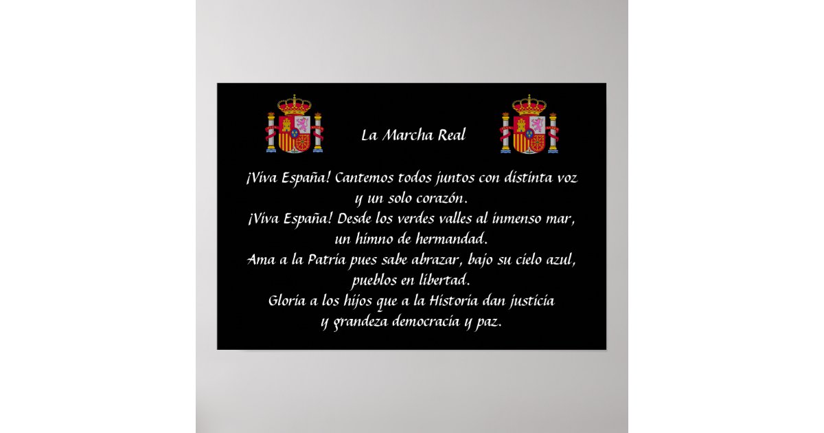 La Marcha Real (Spanish National Anthem) Poster | Zazzle.ca