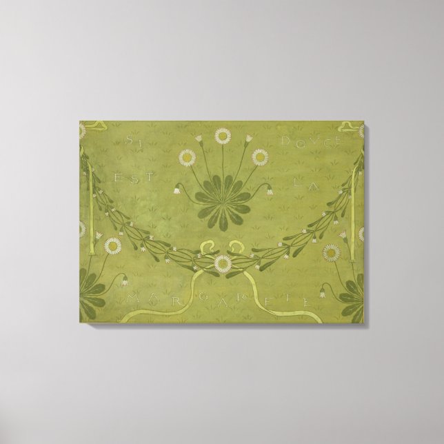 'La Margarete' wallpaper design, printed by Jeffre Canvas Print (Front)