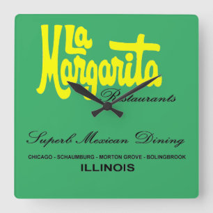 La Margarita Restaurants of Illinois Square Wall Clock