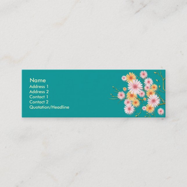 la marguerite Orange-rosâtre fleurit le carte de (Devant)