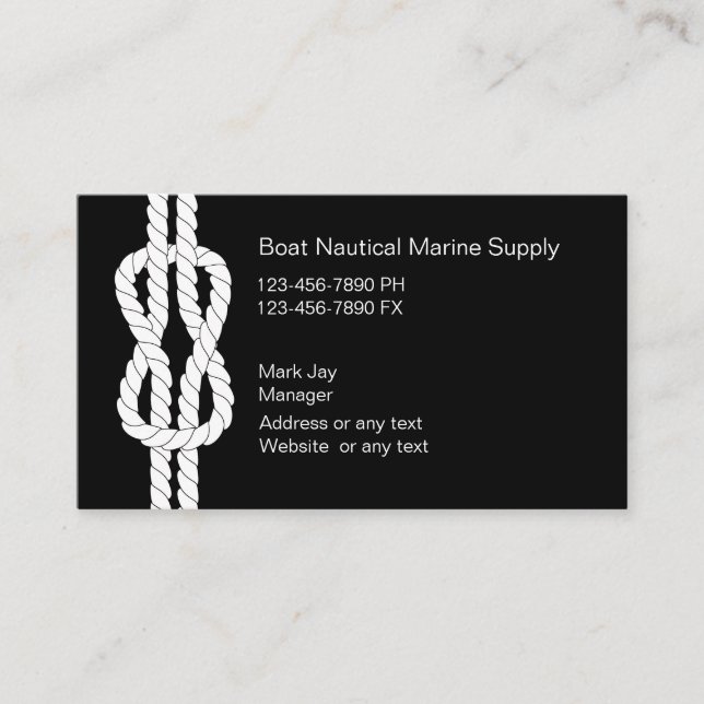 La marine nautique fournit le carte de visite (Devant)