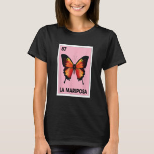 La Mariposa Mexican Bingo Card Game Butterfly Love T-Shirt