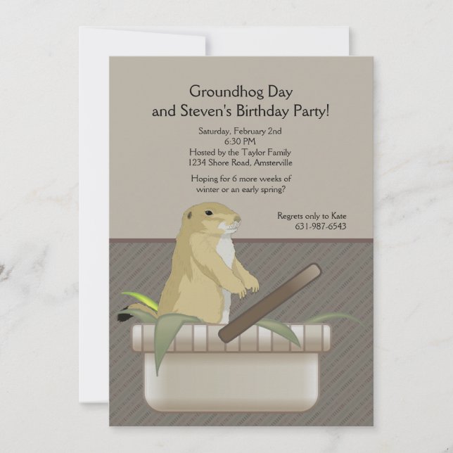 La Marmotte dans une invitation à la fête du panie (Devant)