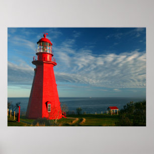 La Martre Lighthouse Matane On The Gaspe Poster