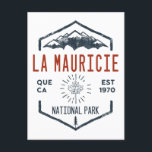 La Mauricie National Park Canada Distressed Postcard<br><div class="desc">La Mauricie National Park Distressed Badge with unique park themed maple leaf design. The Park contains 150 lakes and many ponds.</div>