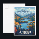La Mauricie National Park Quebec Canada Travel Postcard<br><div class="desc">La Mauricie National Park Quebec Canada Art vintage travel place illustration</div>
