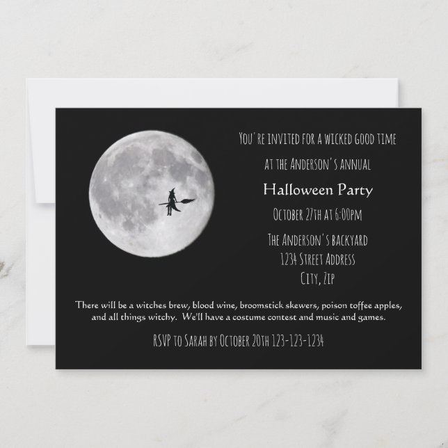 La mauvaise lune de Noël - Invitation à la fête d' (Devant)
