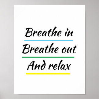 La méditation du yoga respire dans l'air du poster