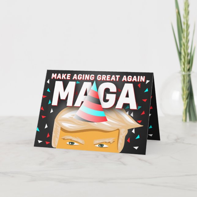 La meilleure carte d'anniversaire MAGA Donald Trum (Devant)
