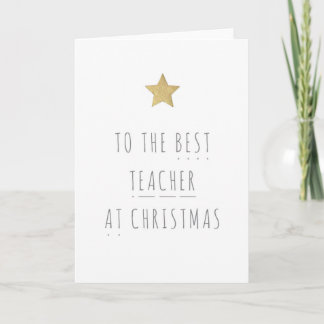 La meilleure carte de Noël de professeur -