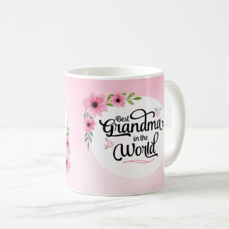 La meilleure grand-maman dans la tasse de fleur du