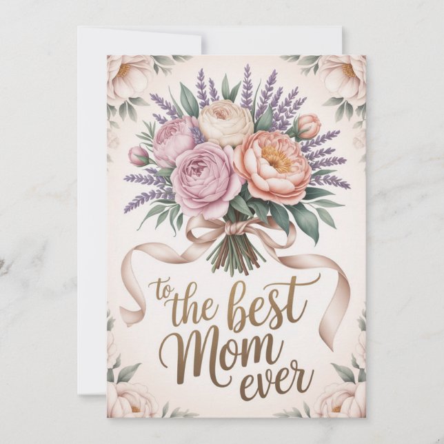 La meilleure maman qui soit - Carte florale (Devant)