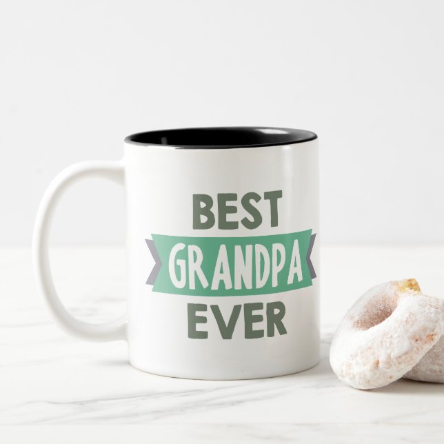 La meilleure tasse d'art de mot de grand-papa (Avec donut)