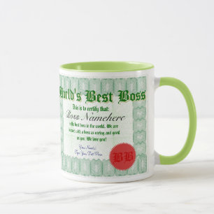 La meilleure tasse de récompense de Certicate du
