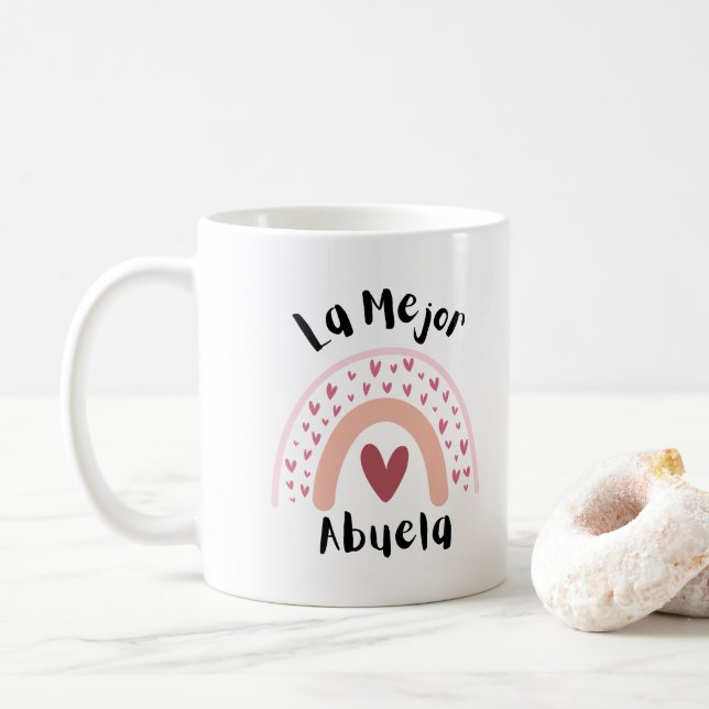 LA MEJOR ABUELA COFFEE MUG (Best Grandmother) (With Donut)