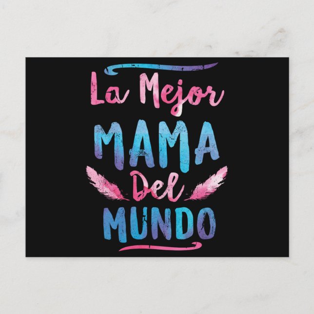 La Mejor Mama Del Mundo Mom Mothers Day Postcard (Front)