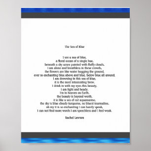 La mer de Bleu Poster