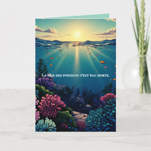 La mer des poissons Carte de vœux pliées