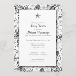 La mer écosse des invitations de baby shower de