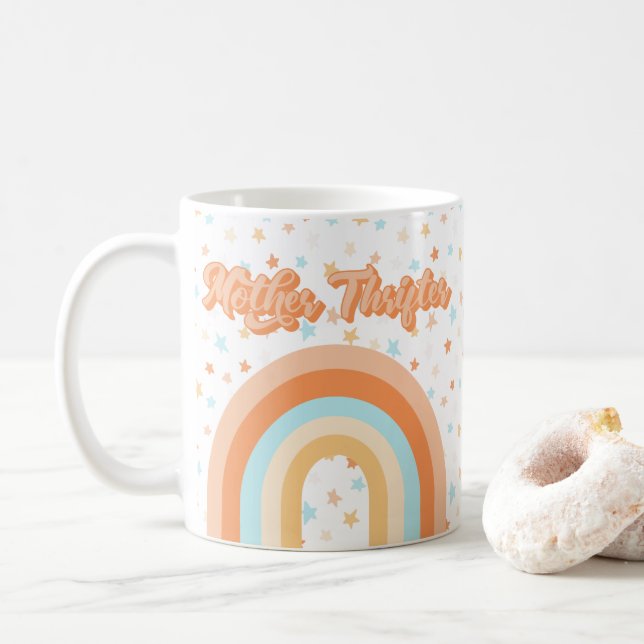 La mère de Thrifter Rainbow Coffee Mug (Avec donut)