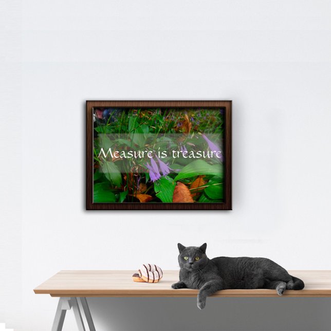 La mesure est trésor sagesse dire affiche (Créateur téléchargé)